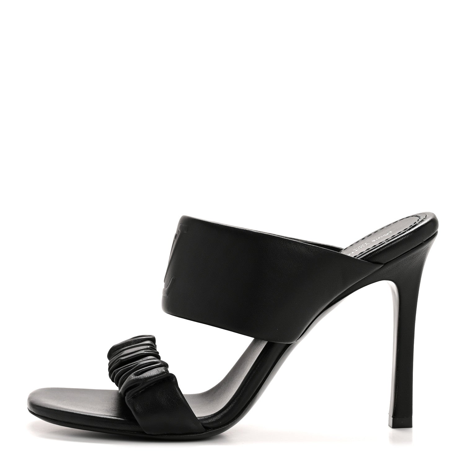 Louis Vuitton Lambskin Drapy Heel Mules 41 Black 1 of 11