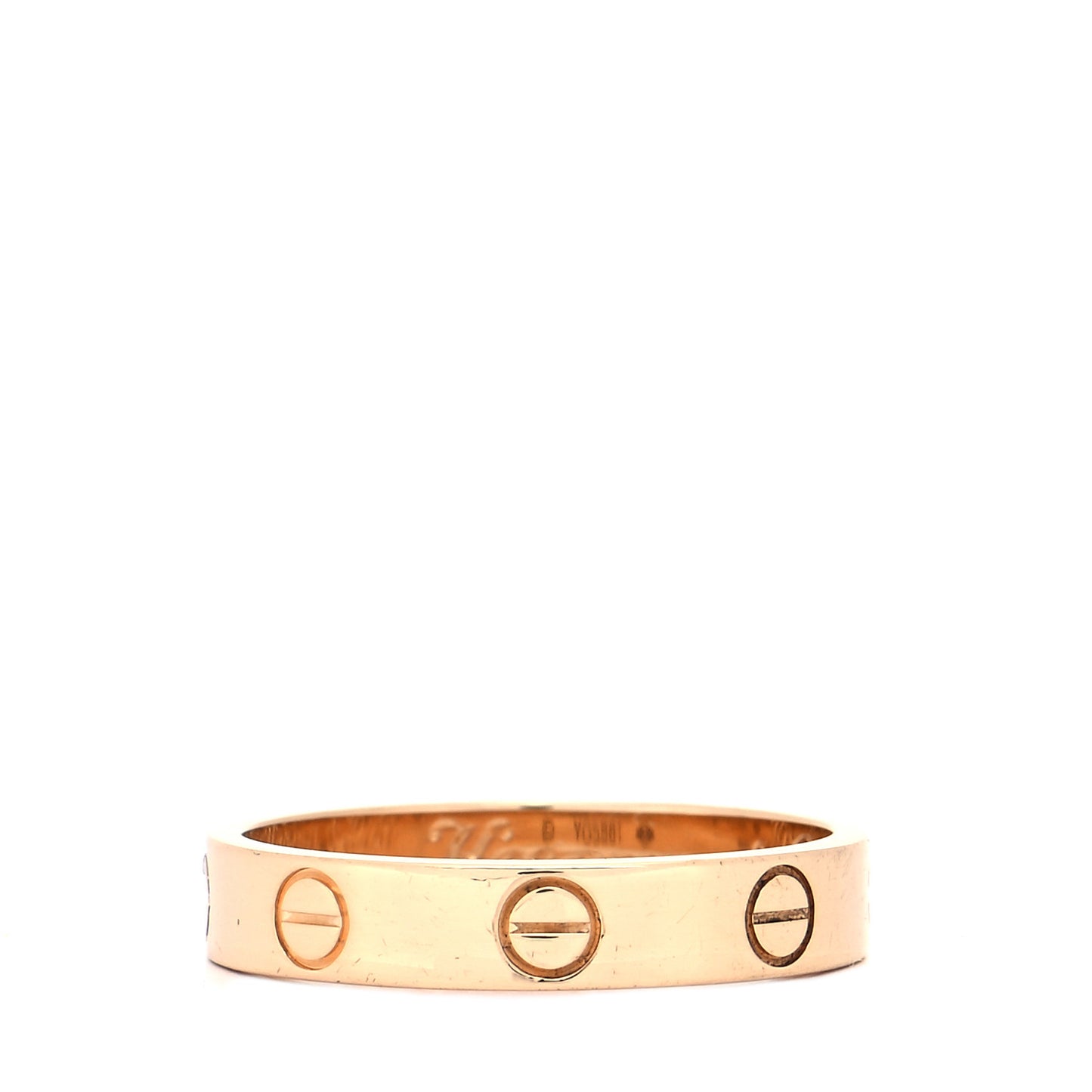 18K Yellow Gold 3.5mm LOVE Wedding Band Ring 52 6