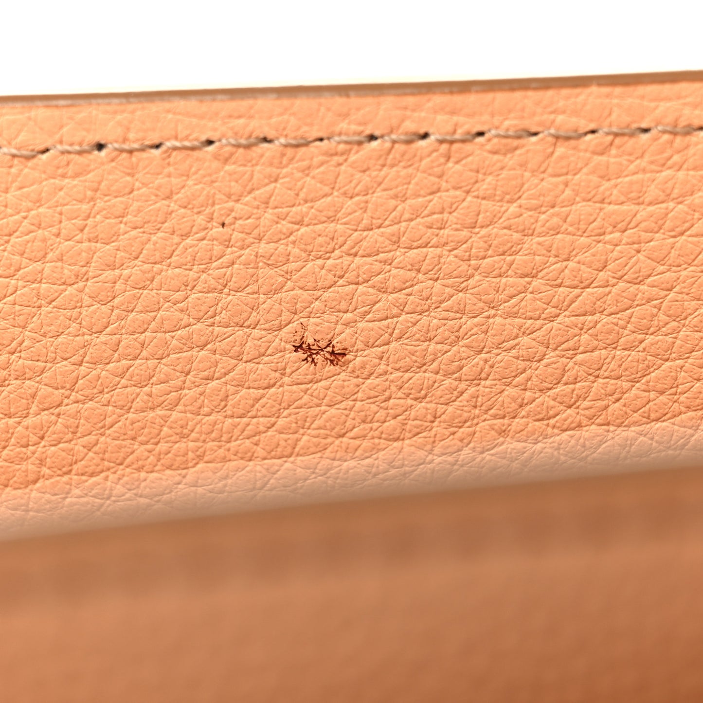 Grained Calfskin Mini Horizon Satchel Beige