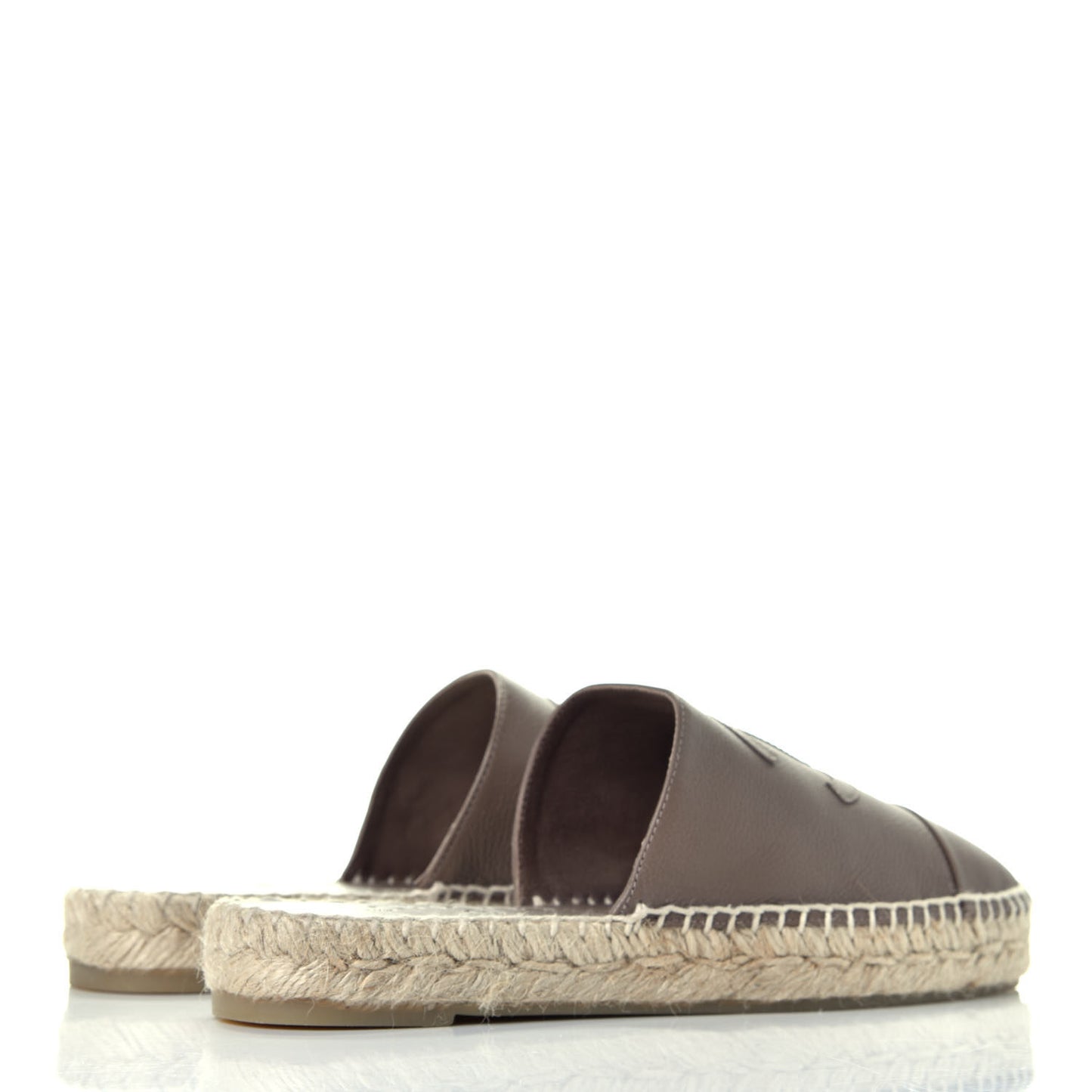 Calfskin CC Espadrille Mules 38 Beige