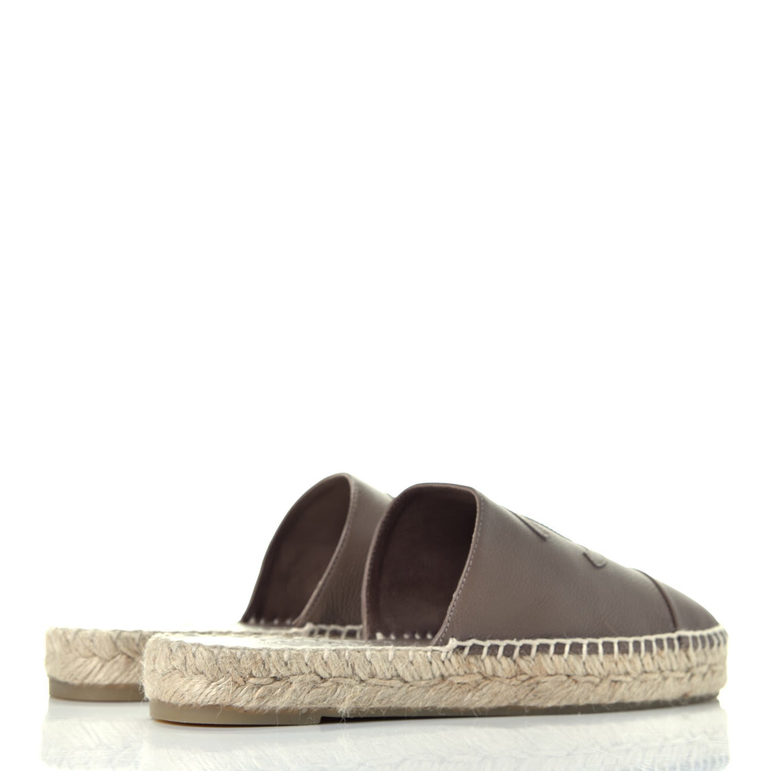 Chanel Calfskin CC Espadrille Mules 38 Beige 4 of 9