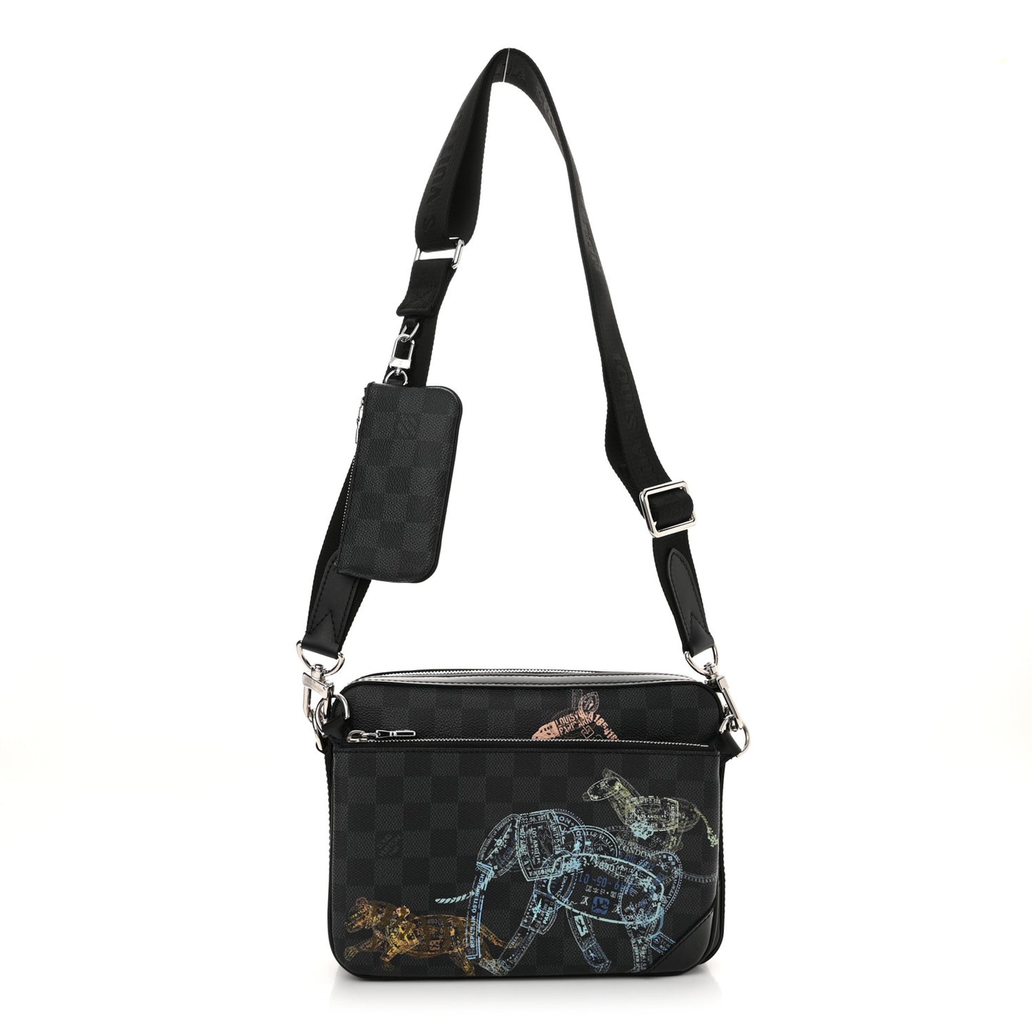Damier Graphite Wild Animals Trio Messenger