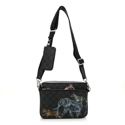 Louis Vuitton Damier Graphite Wild Animals Trio Messenger 1 of 9