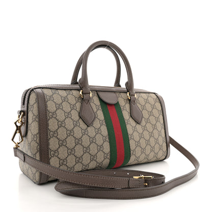 Gucci GG Supreme Monogram Web Medium Ophidia Boston Brown 3 of 12
