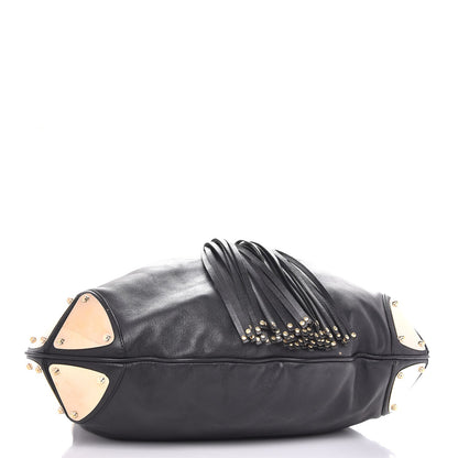 Gucci Calfskin Large Indy Top Handle Hobo Black 5 of 8