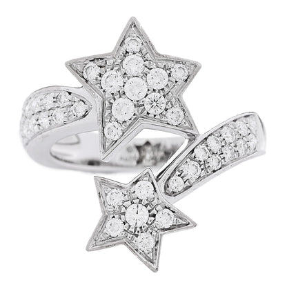 Chanel 18K White Gold Diamond Comete Geode Ring 50 5.25 1 of 4