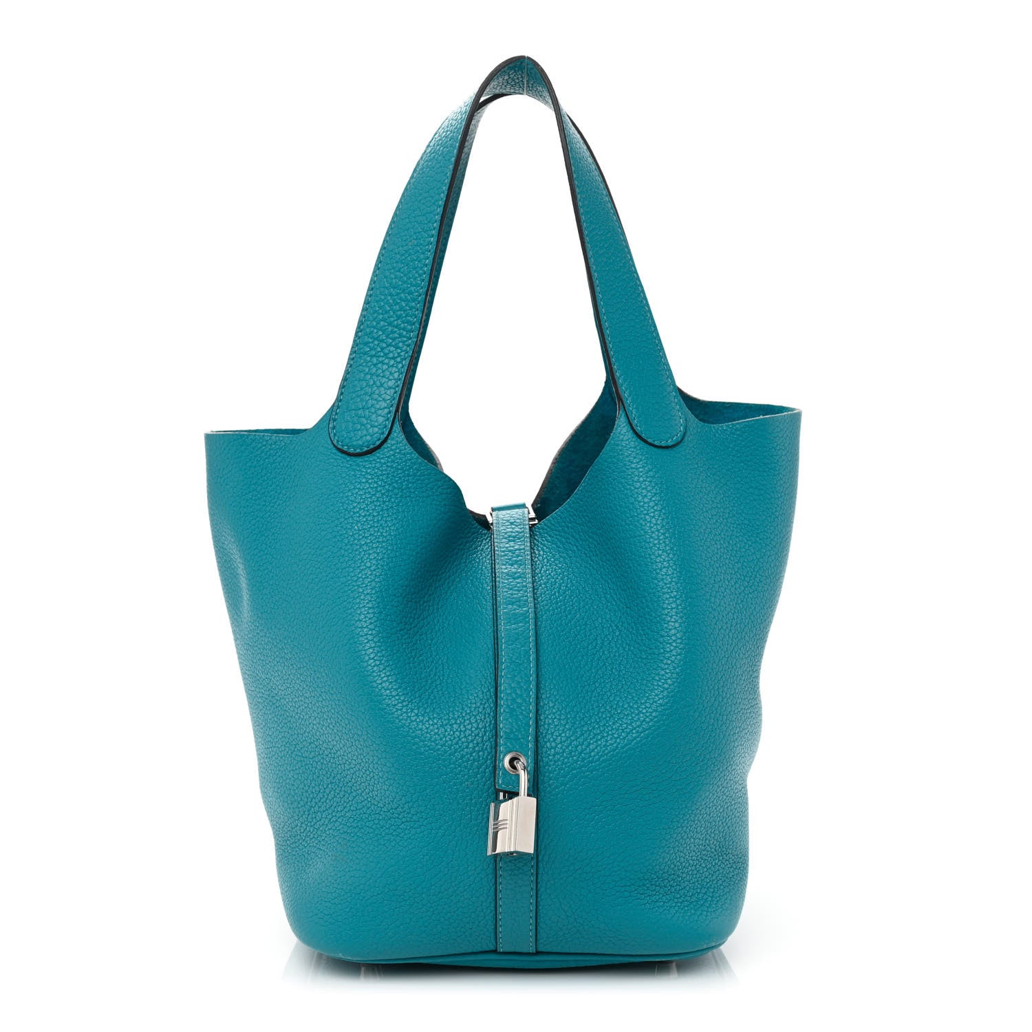 Hermes Taurillon Clemence Picotin Lock 22 MM Turquoise 1 of 10