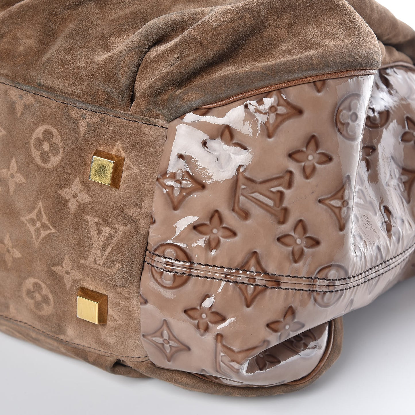 Suede Patent Monogram Irene Brown