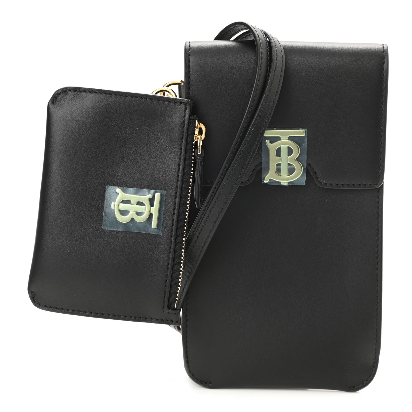 Smooth Calfskin TB Robin Multi Pouch Black