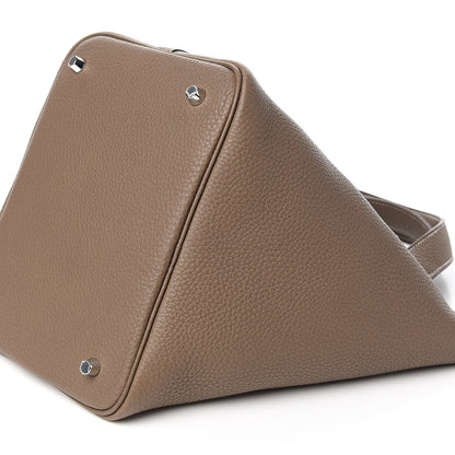 Hermes Taurillon Clemence Picotin Lock 22 MM Etoupe 8 of 10