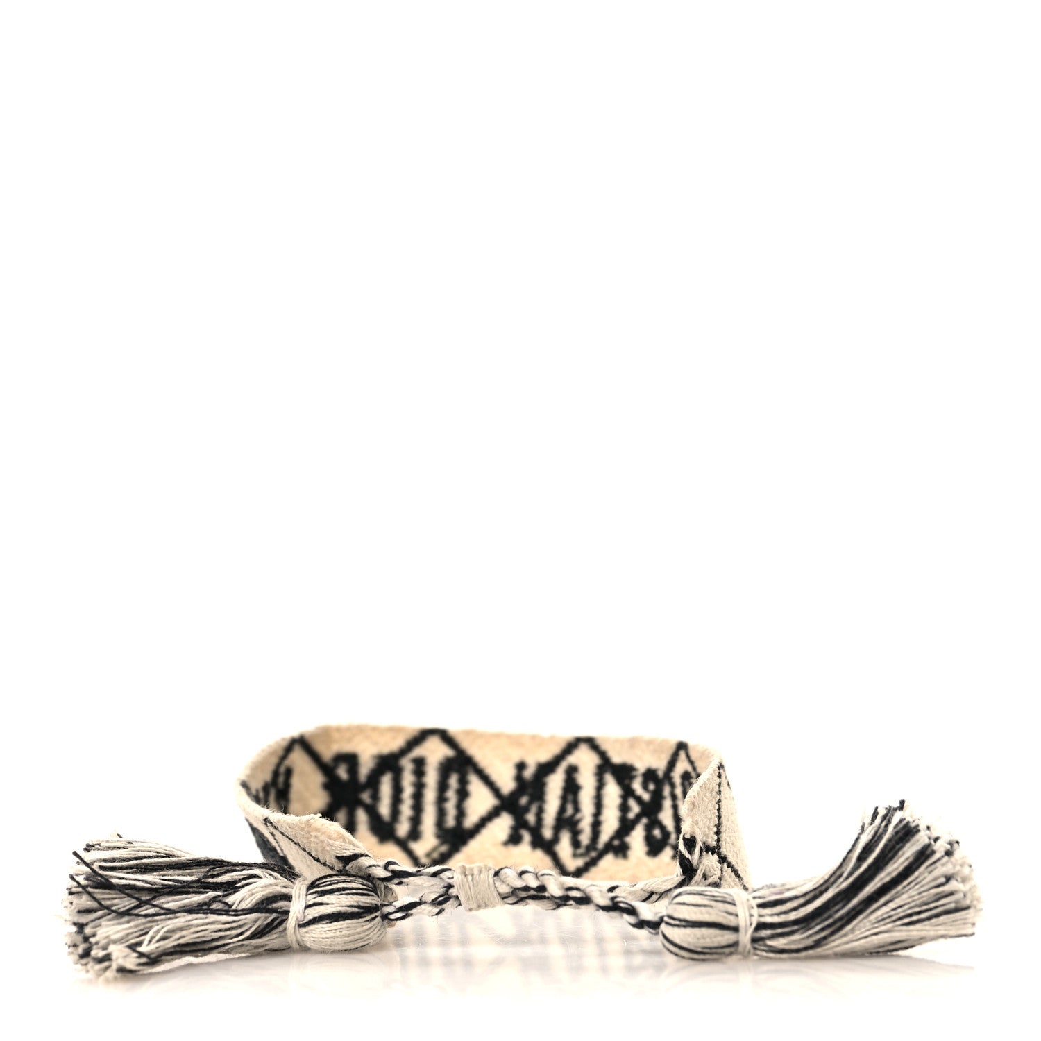Christian Dior Woven Cotton J'Adior Friendship Bracelet Set Beige Black 3 of 3