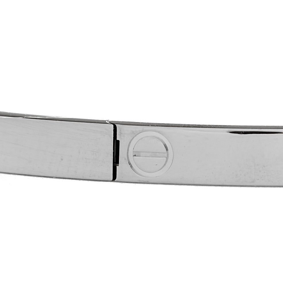 Cartier 18K White Gold Small LOVE Bracelet 18 5 of 7