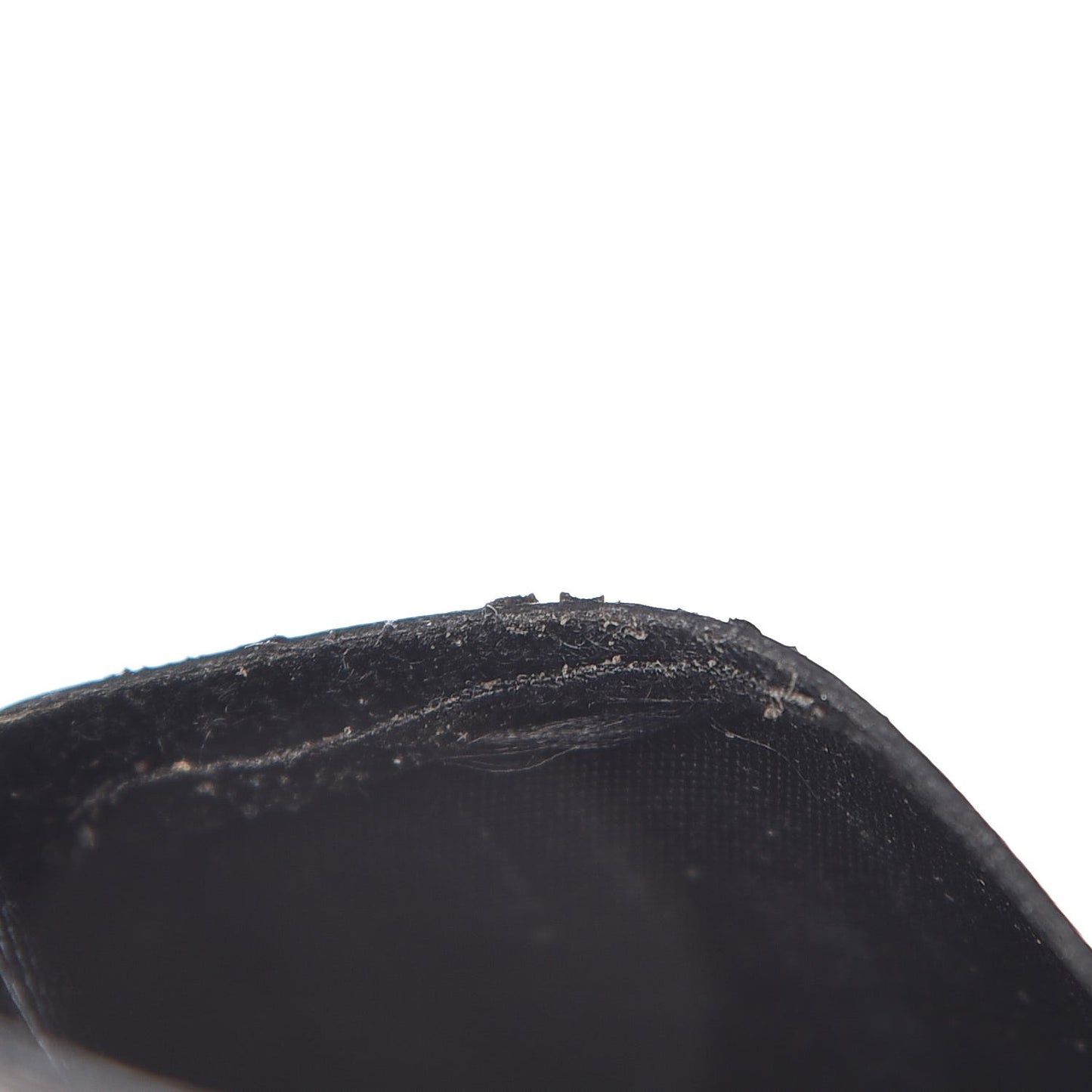 Grained Calfskin 5 Fragments Zip Pouch Card Holder Black