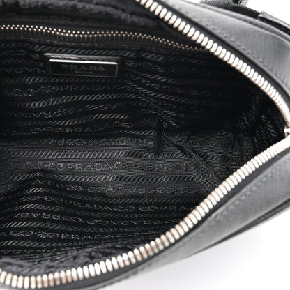 Prada Saffiano Travel Brique Belt Bag Black Blue 5 of 10