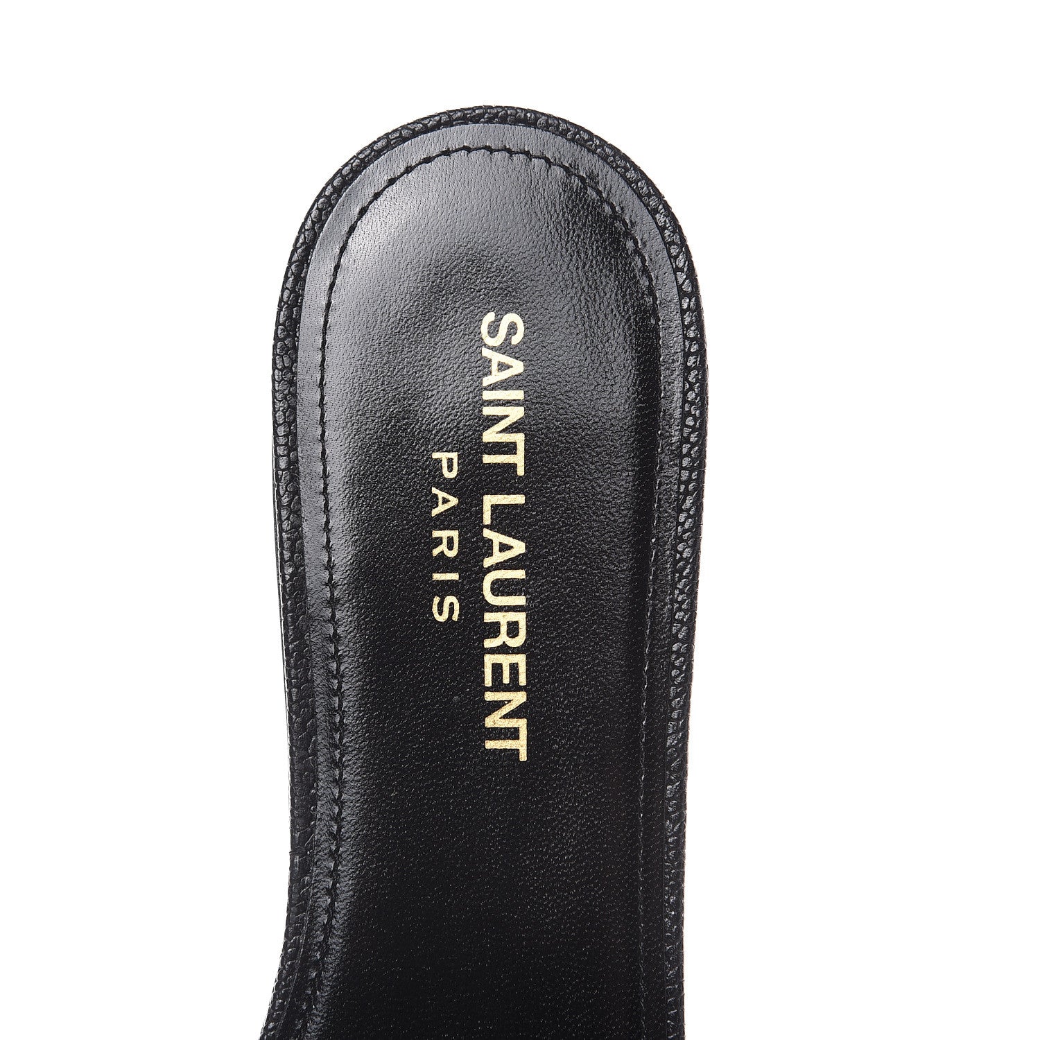 Saint Laurent Grain De Poudre Nu Pied 05 Slide Sandals 39 Black 6 of 9