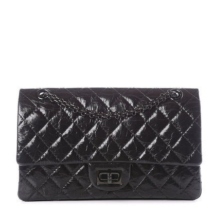 Chanel Glazed Aged Calfskin Quilted 2.55 Reissue 225 Flap So Black 1 of 10