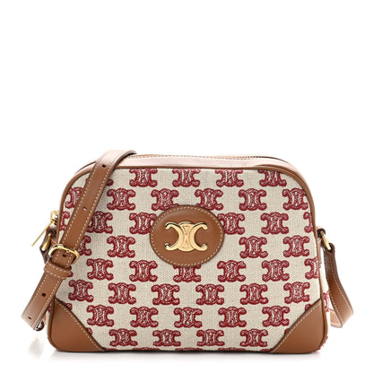 Celine Triomphe Canvas Small Camera Bag Fox Red 1 of 10