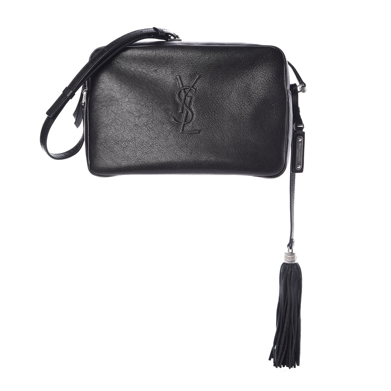 Saint Laurent Lambskin Monogram Small Lou Camera Bag Black 1 of 7