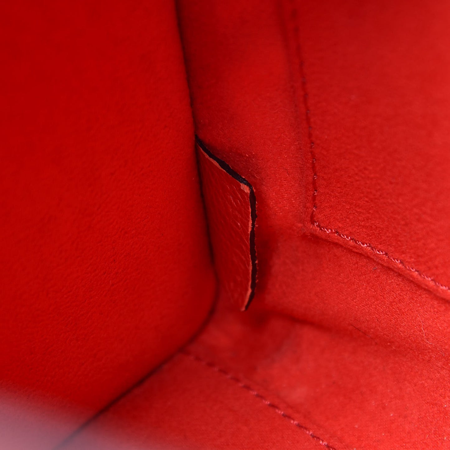 Drummed Calfskin Nano Luggage Coquelicot