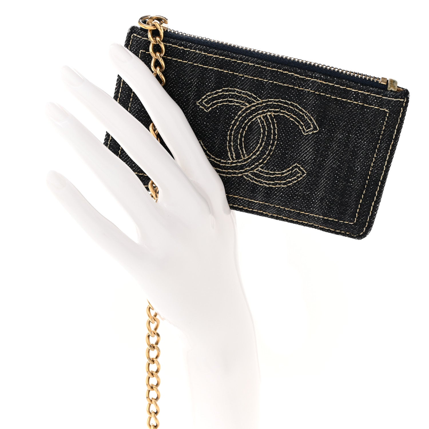Chanel Denim CC Pouch Blue 2 of 7
