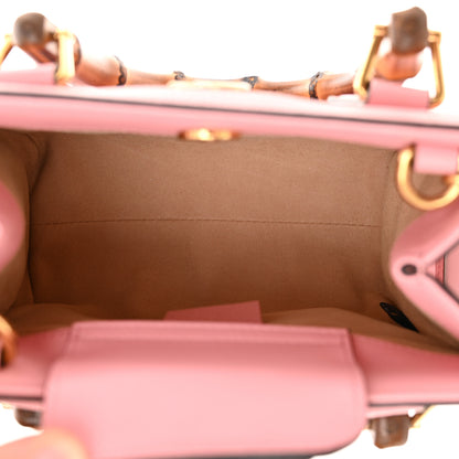 Gucci Wonka Grain Calfskin Mini Diana Tote Bag Wild Rose Fuxia Fluo 5 of 12