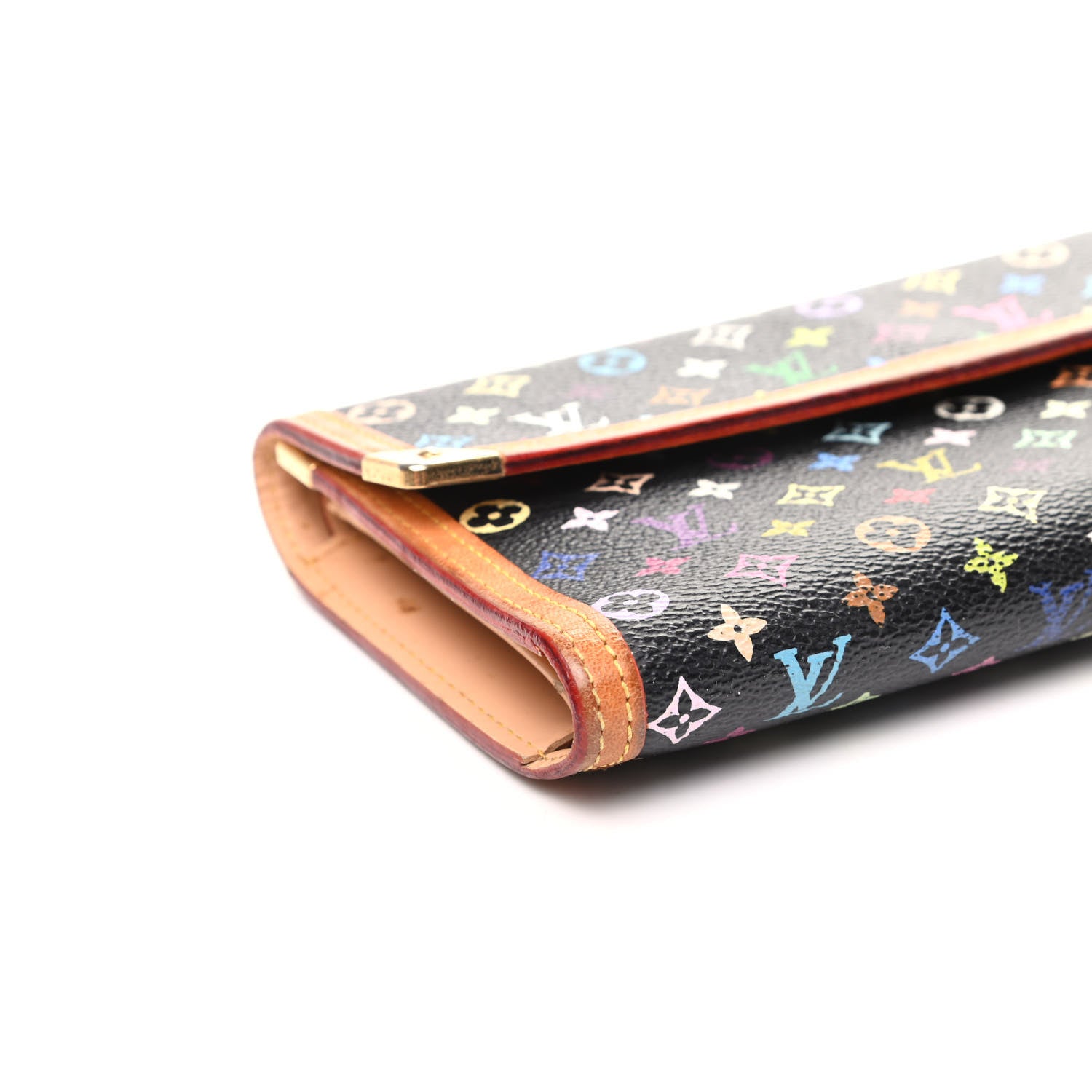 Louis Vuitton Monogram Multicolor Porte Tresor International Wallet Black 8 of 9