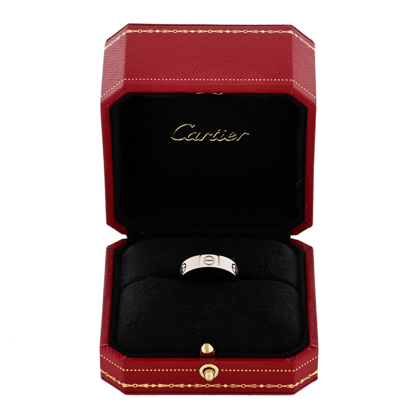 18K White Gold 5.5mm LOVE Ring 57 8