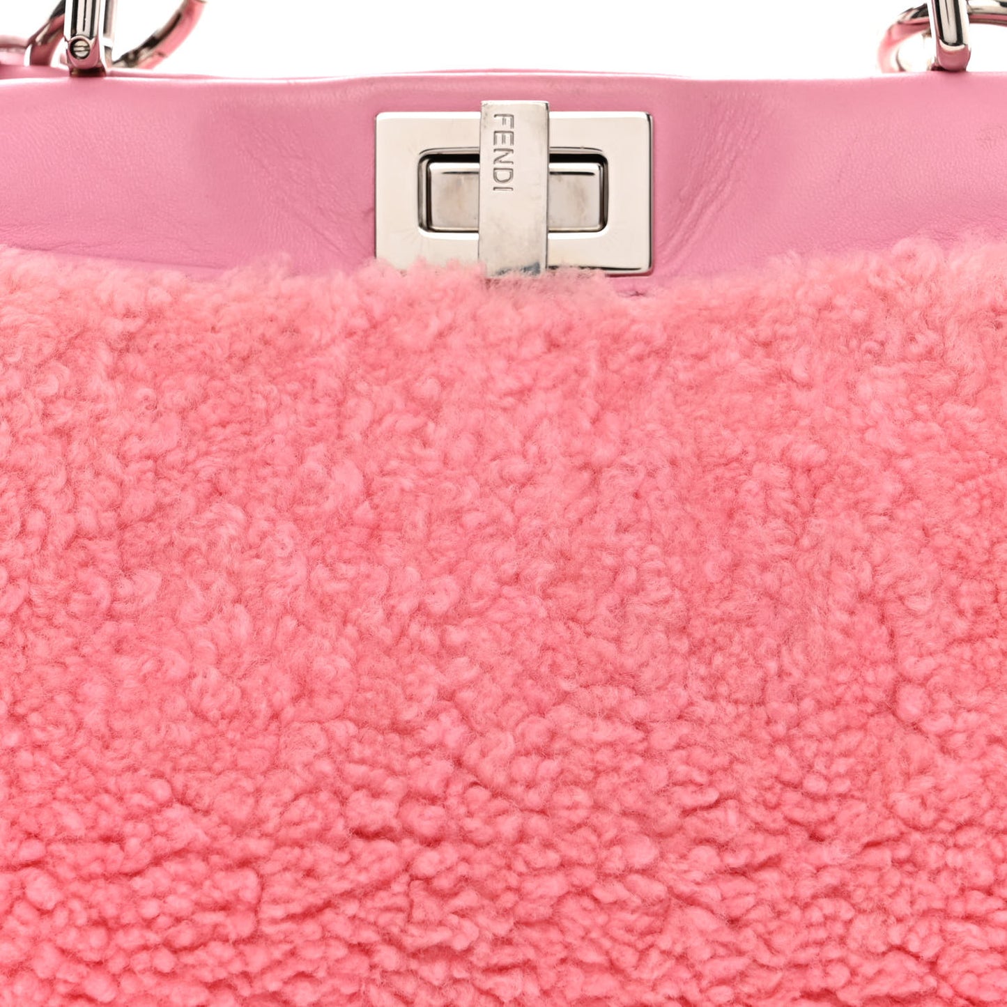 Shearling Nappa Mini Peekaboo Iconic Satchel Lollypop