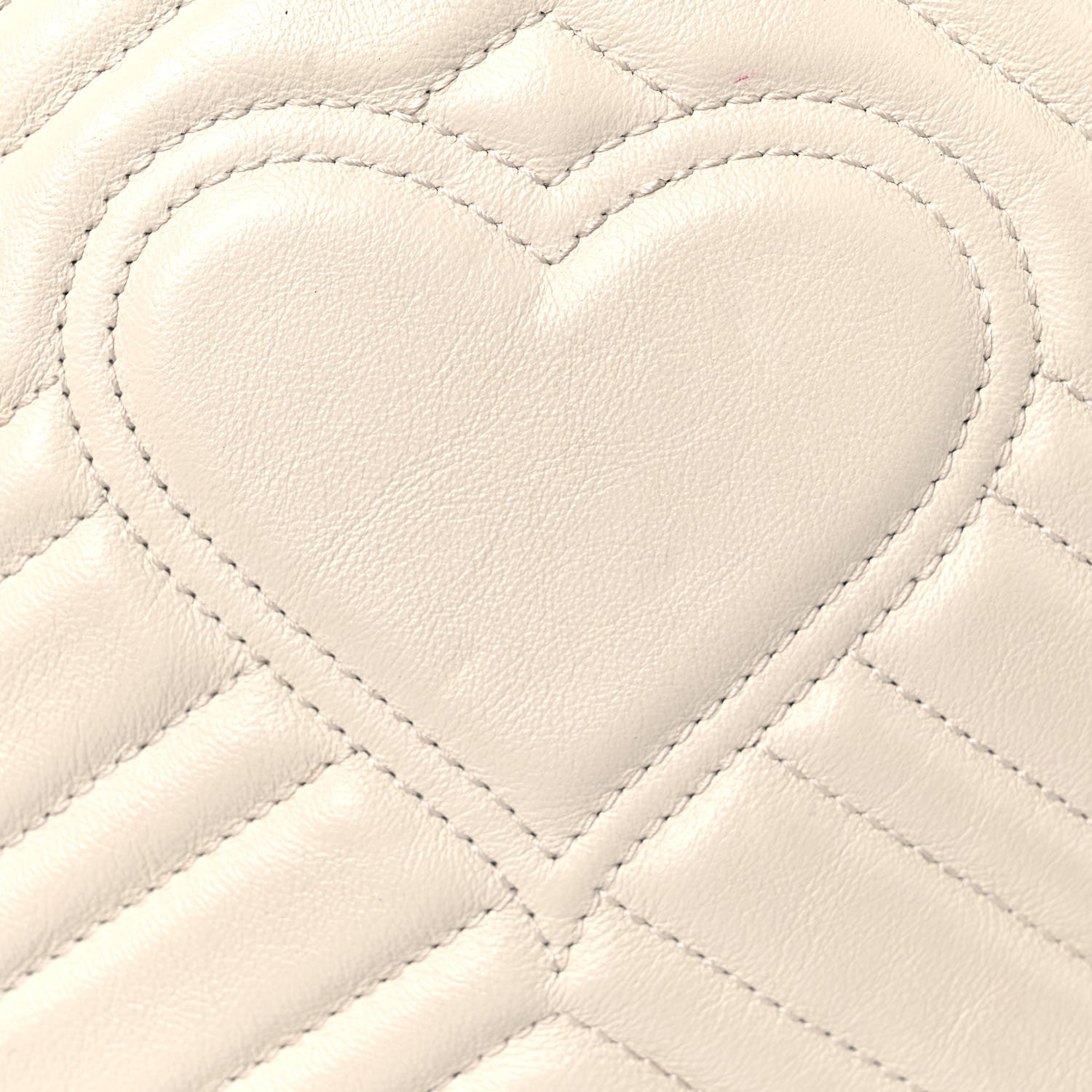 Gucci Calfskin Matelasse Mini GG Marmont Round Shoulder Bag White 13 of 14
