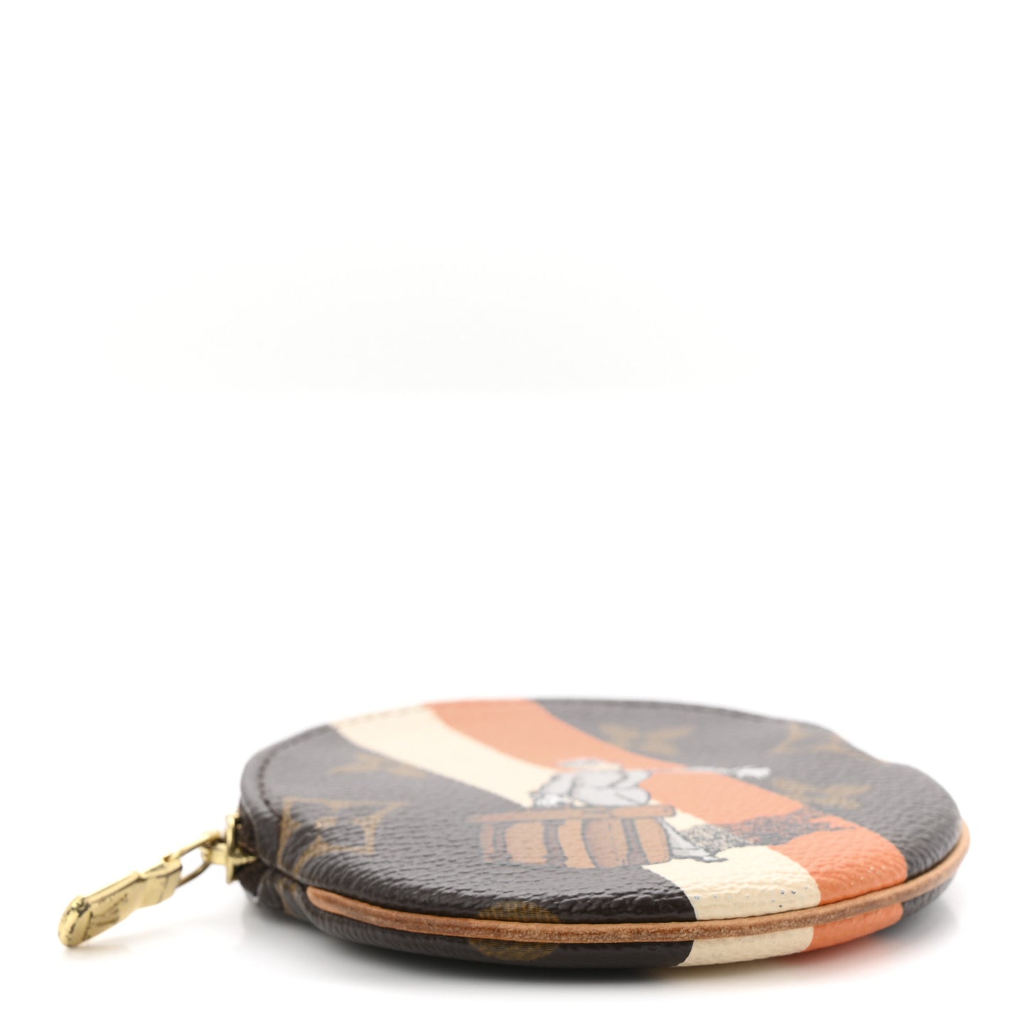 Monogram Groom Round Coin Purse