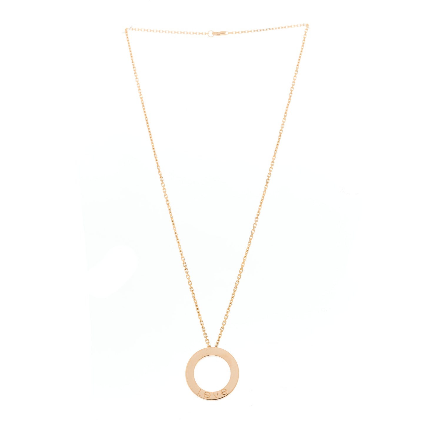18K Pink Gold LOVE Pendant Necklace