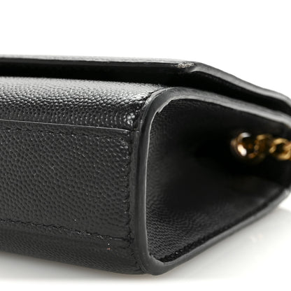 Saint Laurent Grain De Poudre Small Monogram Kate Satchel Black 9 of 9