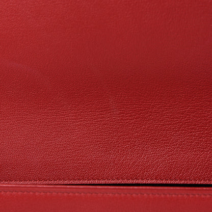 Saint Laurent Calfskin Large Belle De Jour Clutch Red 7 of 7