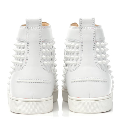 Christian Louboutin Calfskin Womens Louis Spikes Flat Sneakers 39.5 White 4 of 16
