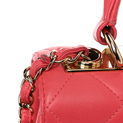 Chanel Lambskin Quilted Small Trendy CC Flap Dual Handle Bag Coral 19 of 19