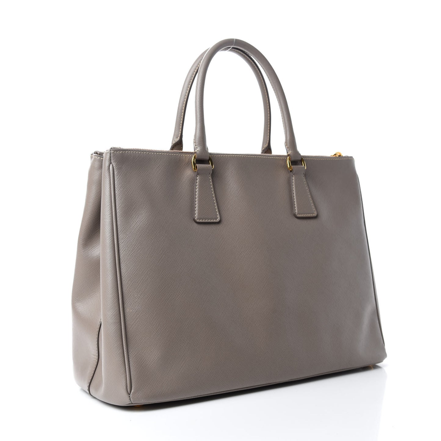 Saffiano Lux Large Double Zip Tote Argilla