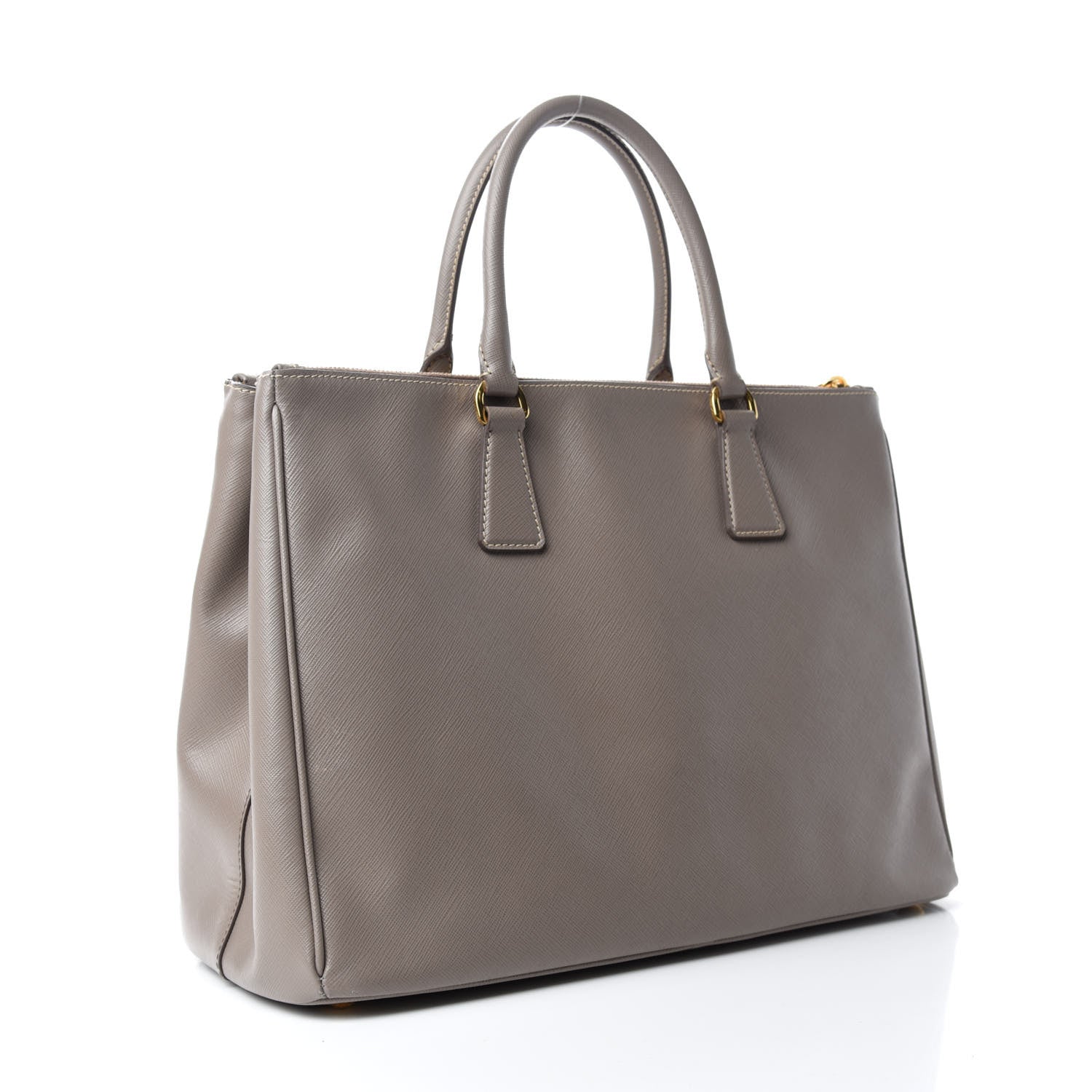 Prada Saffiano Lux Large Double Zip Tote Argilla 3 of 12