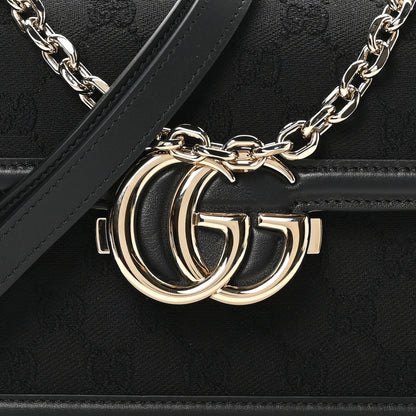Gucci Crepe Wool Silk GG Monogram Go Small Shoulder Bag Black 8 of 10