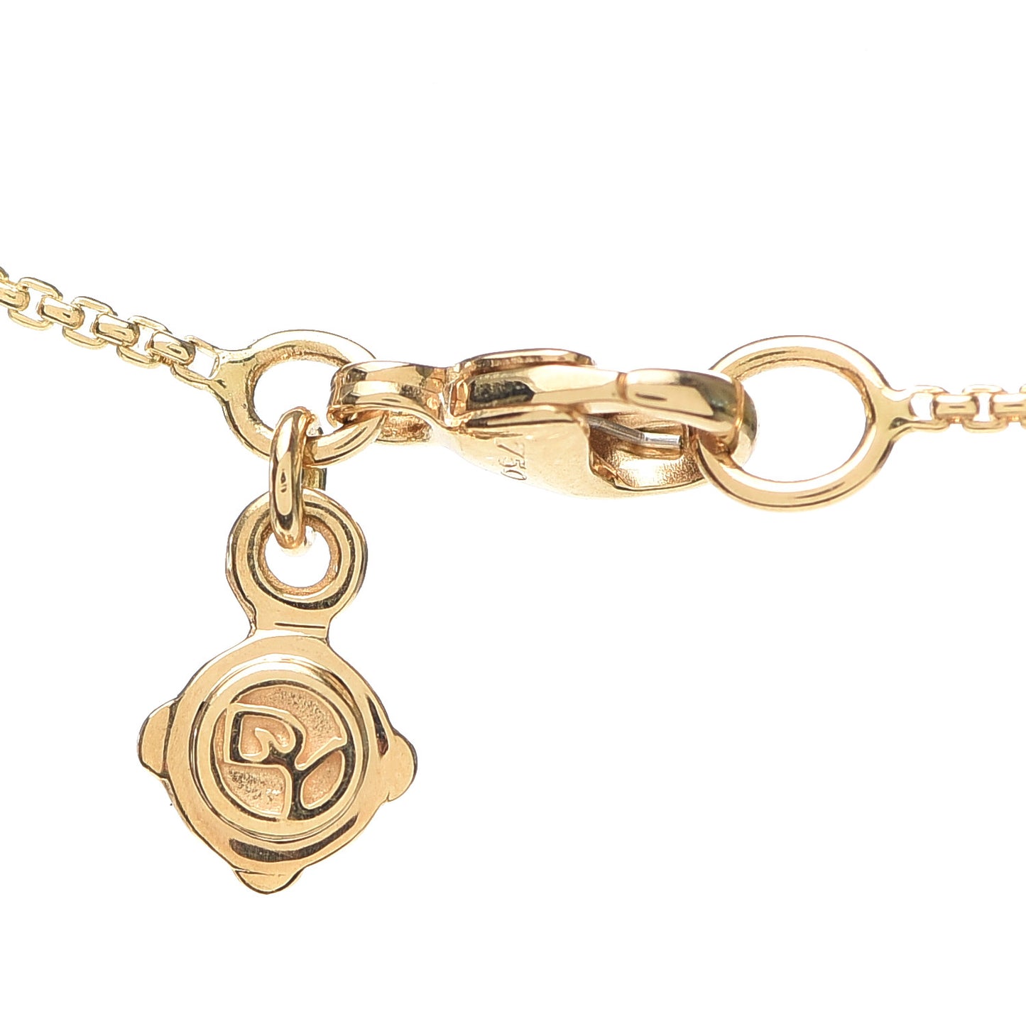 18K Yellow Gold Diamond 16mm Stax Pendant Necklace