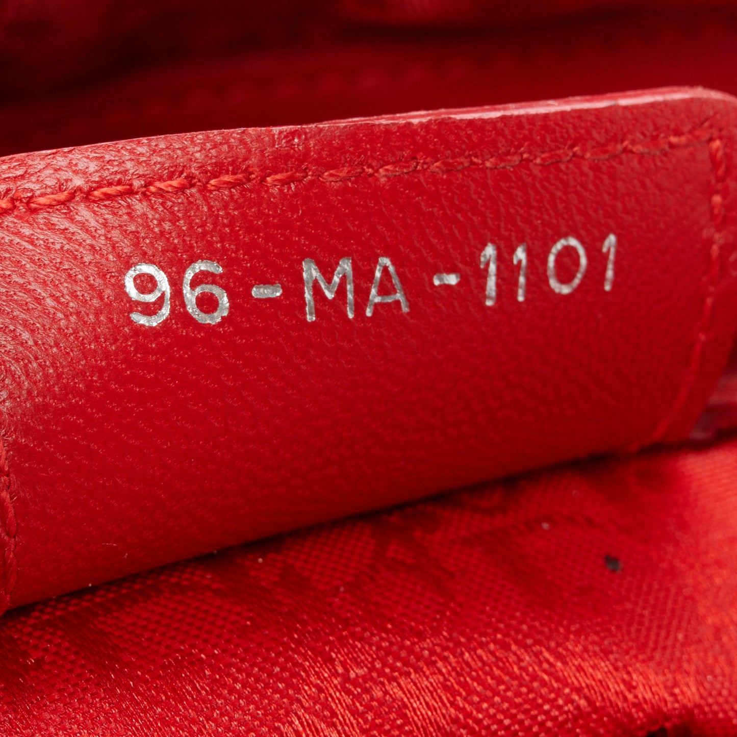 Lambskin Cannage Medium Lady Dior Red