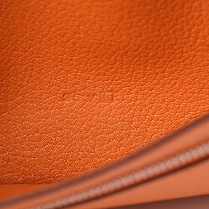 Hermes Chevre Mysore Bi Color Bearn Wallet Gold Orange 7 of 10