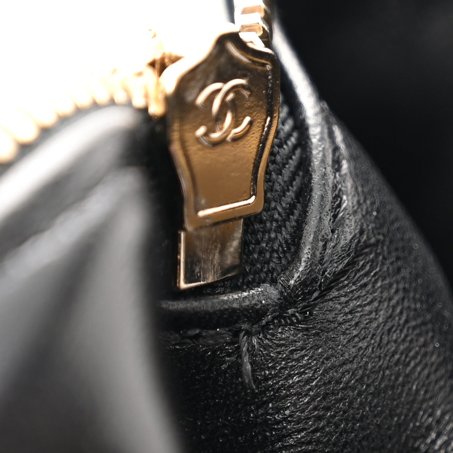 Lambskin Quilted Waist Bag Fanny Pack Black