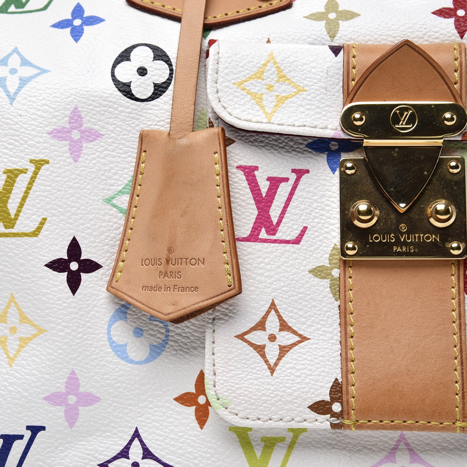 Louis Vuitton Monogram Multicolor Speedy 30 White 9 of 10