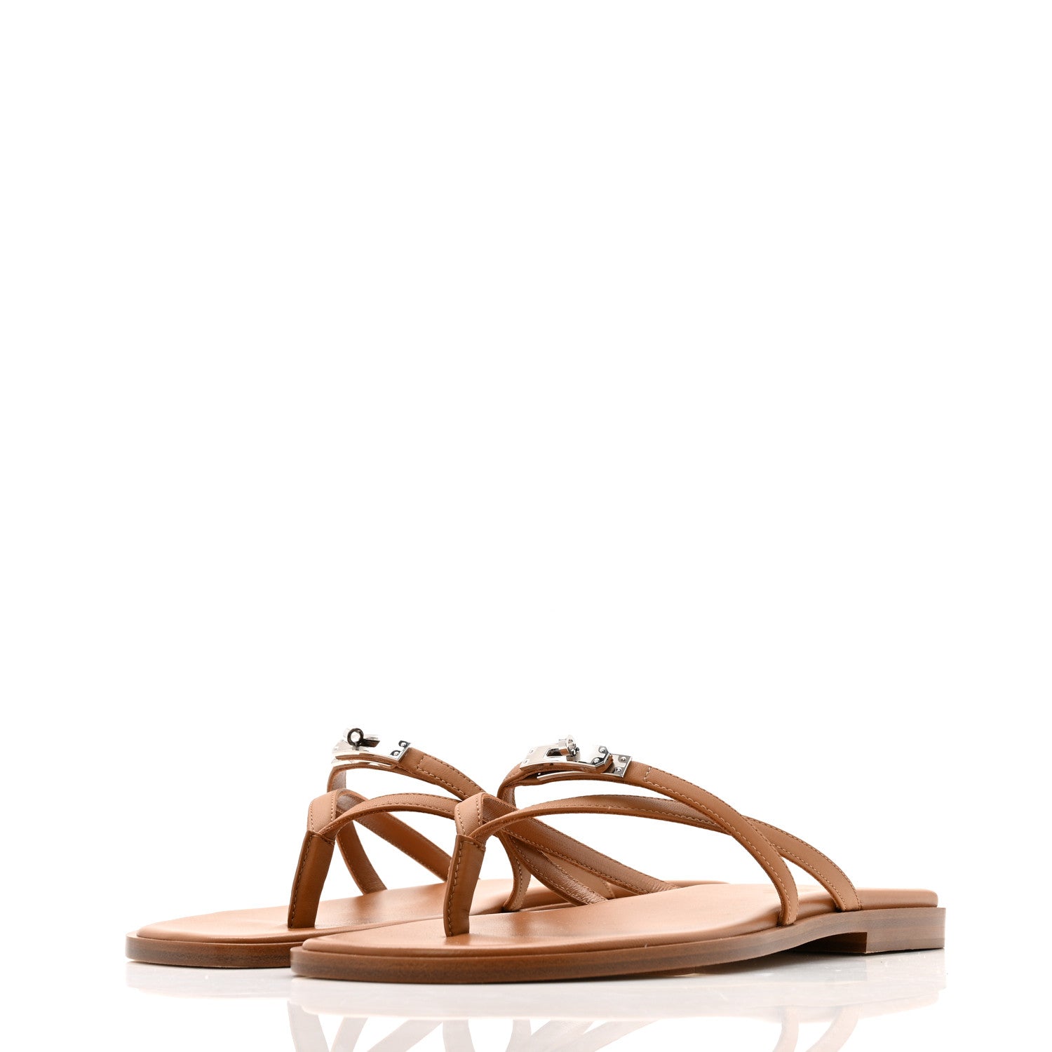 Hermes Calfskin Miss Sandals 38 Naturel 4 of 10