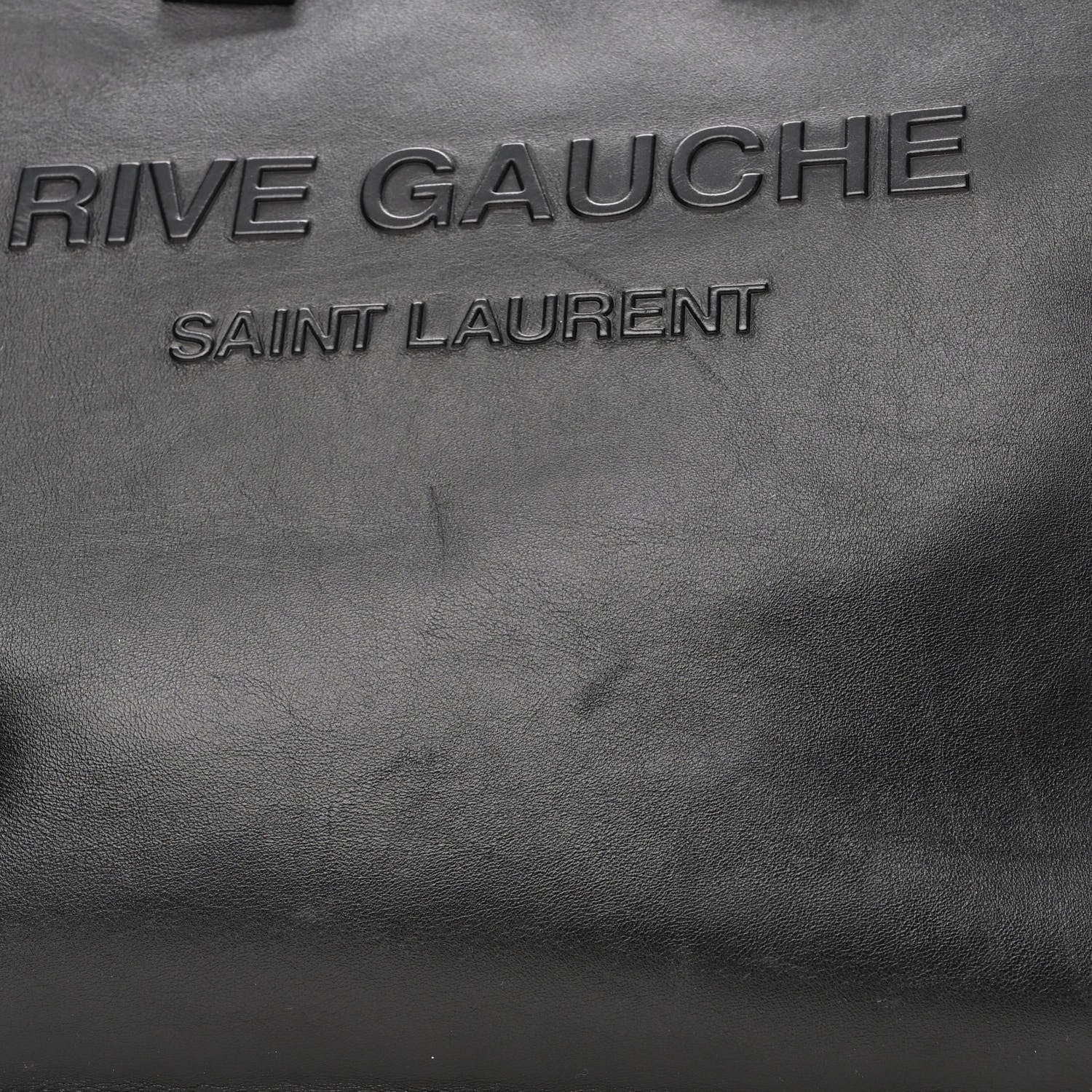 Saint Laurent Calfskin Rive Gauche North South Tote Black 10 of 12