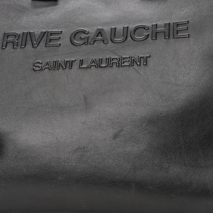 Saint Laurent Calfskin Rive Gauche North South Tote Black 10 of 12
