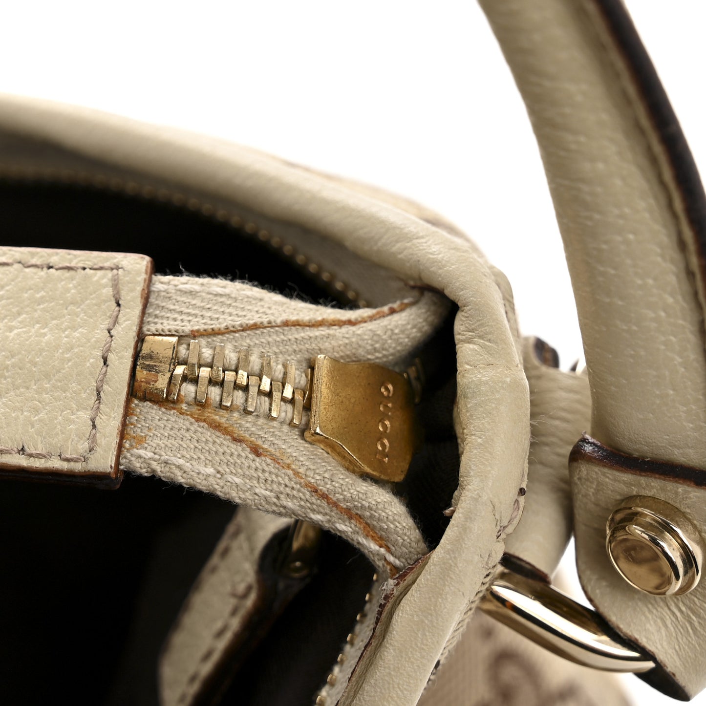 Monogram Medium Abbey D Ring Hobo Off White