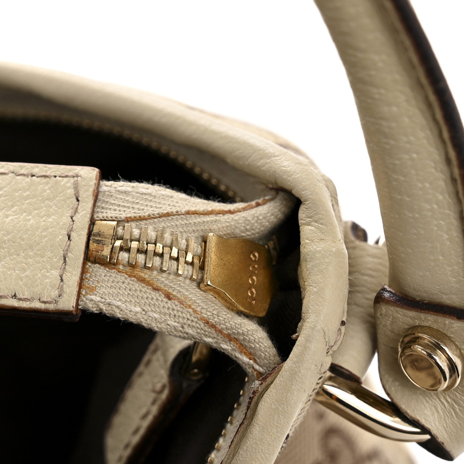 Gucci Monogram Medium Abbey D Ring Hobo Off White 11 of 13