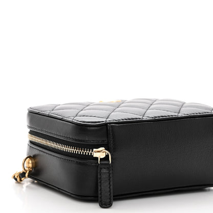 Chanel Lambskin Quilted CC Pearl Crush Camera Case Black 9 of 11
