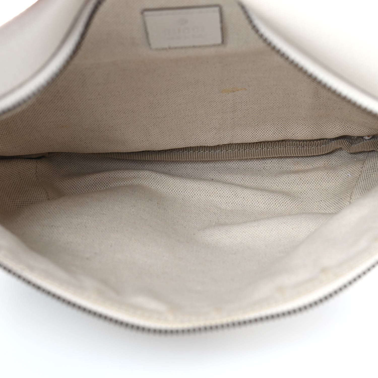 Gucci Grained Calfskin Logo Belt Bag White 4 of 4